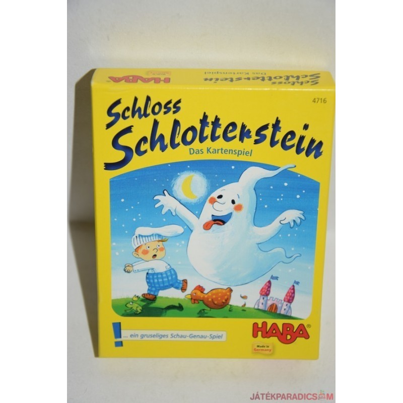 Haba 4716 Schloss Schlotterstein Kísértetkastély kártyajáték társasjáték