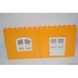 Lego Duplo sárga fal elem nyitható ablakkal és ajtóval