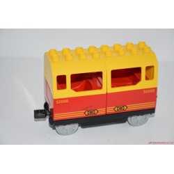 Lego Duplo sárga-piros vagon, vasúti kocsi