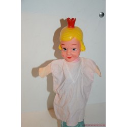 Vintage királylány kézzel festett gumifejű báb