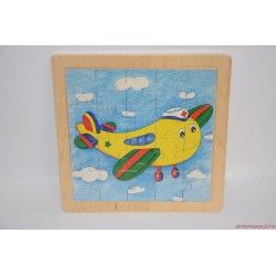 Fa repülőgép puzzle képkirakó játék - új