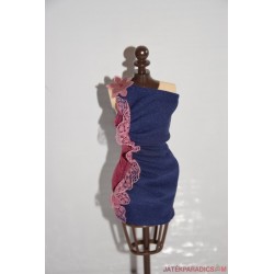 Vintage Barbie kék csipkés ruha