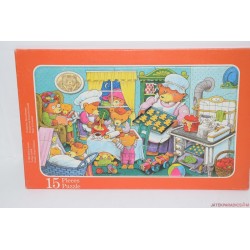 Vintage Ravensburger Maci család puzzle képkirakó játék