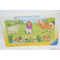 Vintage Ravensburger A réten formaberakó puzzle játék
