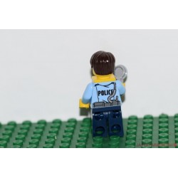 Lego forgalom-irányító munkás minifigura