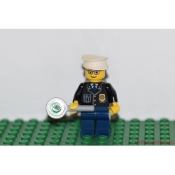 Lego forgalom-irányító rendőr minifigura
