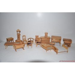 Vintage fa babaház bútor készlet