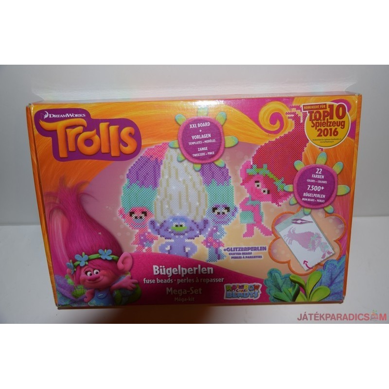 Craze Toys 54650 Trolls, Trollok: Kreatív gyöngy képkészítő szett