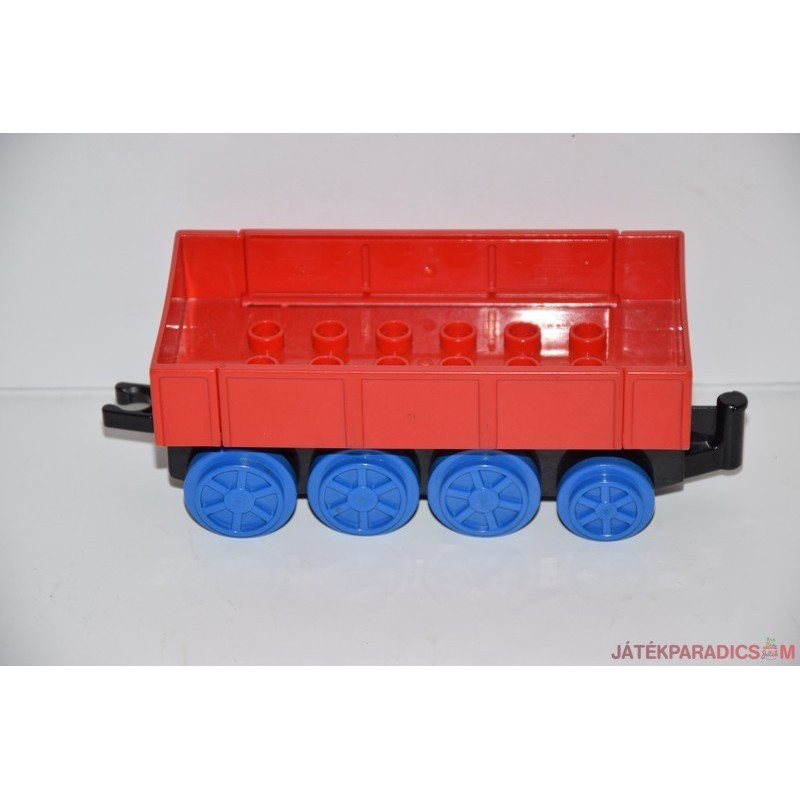 Lego Duplo kék-piros vagon, vasúti kocsi