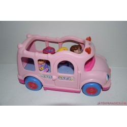 Fisher-Price Little People pink iskolabusz figurákkal