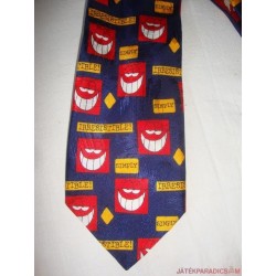 Piros smile-s sötétkék nyakkendő